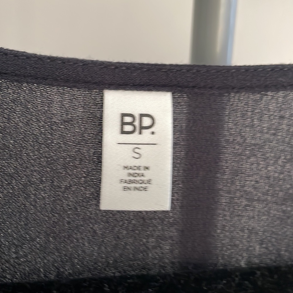 BP Babydoll Shirred Black Crop Top Size Small - Picture 6 of 8